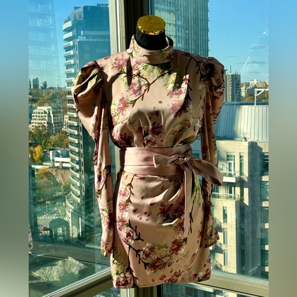 🆕 BRONX & BANCO 🧿 NWOT Noel Sakura Long Sleeve Mini Dress - Size XS / US 2 - Picture 3 of 15